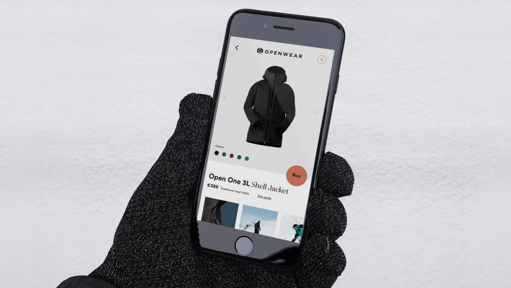 shoppable community for Open Wear: person on phone