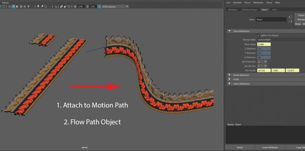 Screengrab of Flow Path Object in use