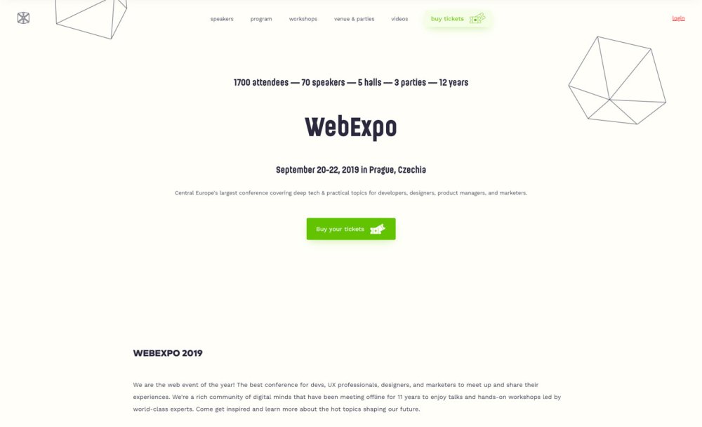 Upcoming web conferences: WebExpo