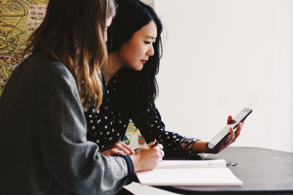 Women having a meeting