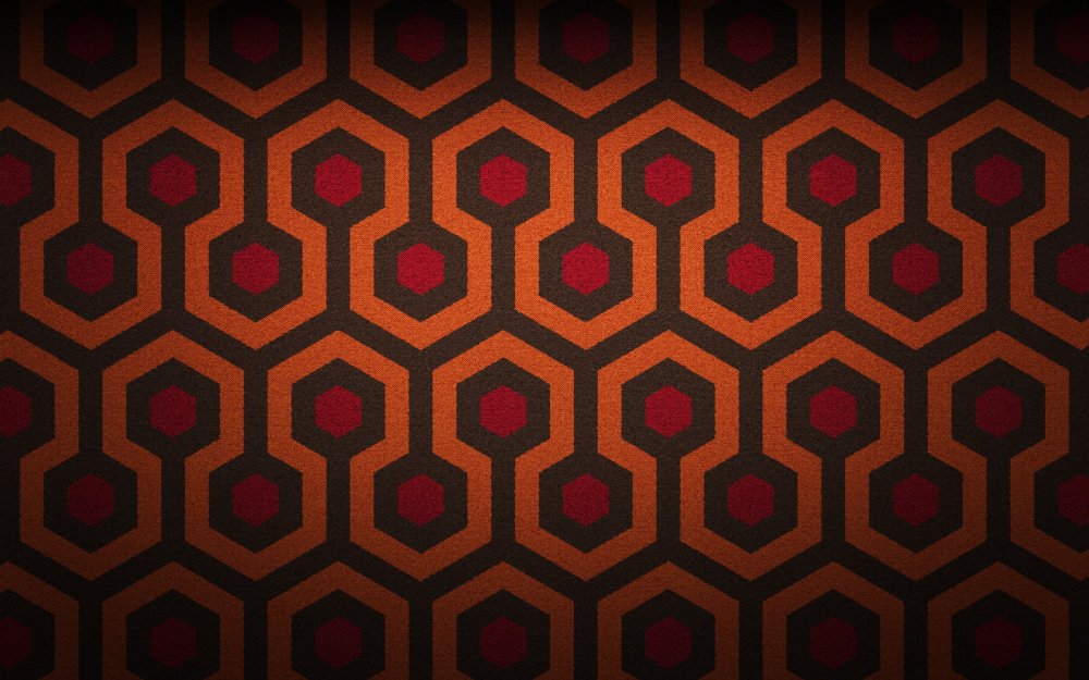 Retro patterned carpet from The Shining