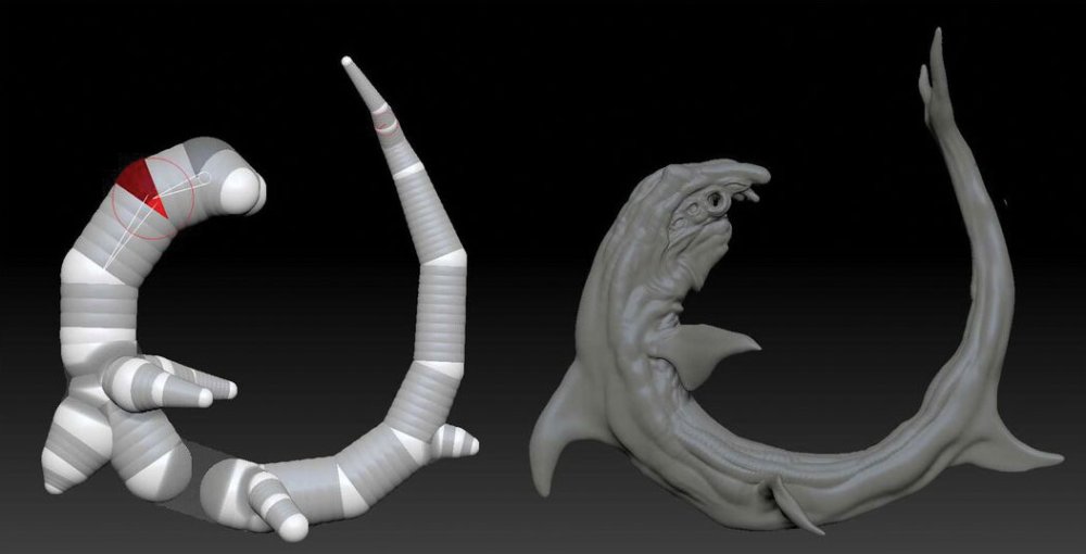 sea monster ZBrush