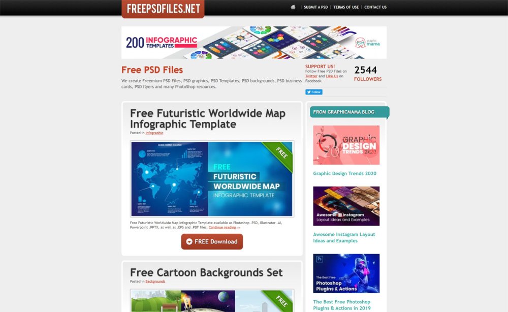 Free graphic design templates: FreePSDfiles