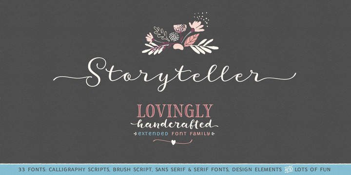 Storyteller wedding font