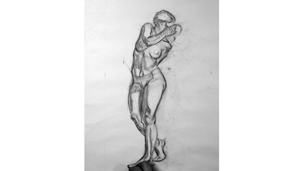 Charcoal figure drawing