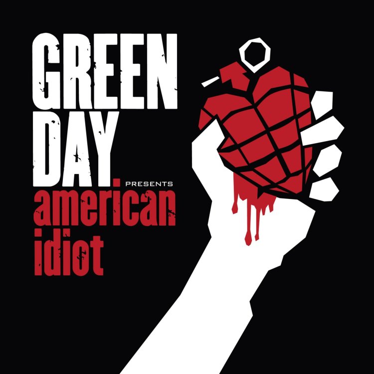 American Idiot cover featuring  fist grasping a hand grenade