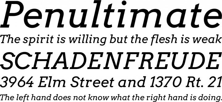 italic font