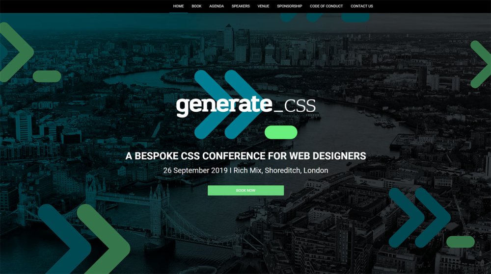 Upcoming web conferences: Generate CSS