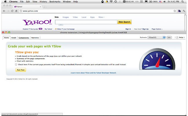 Google Chrome extensions - YSlow