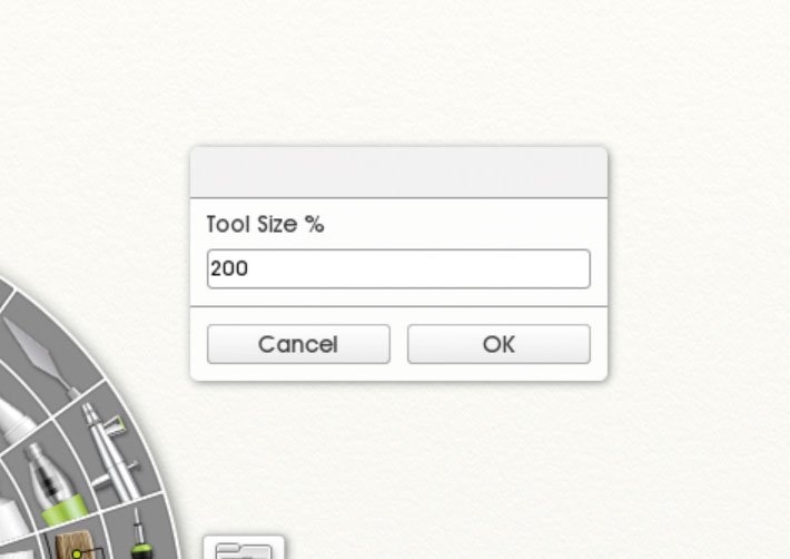 ArtRage: Change brush size