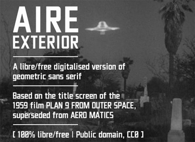 10 new free sans serif fonts: Aire Exterior