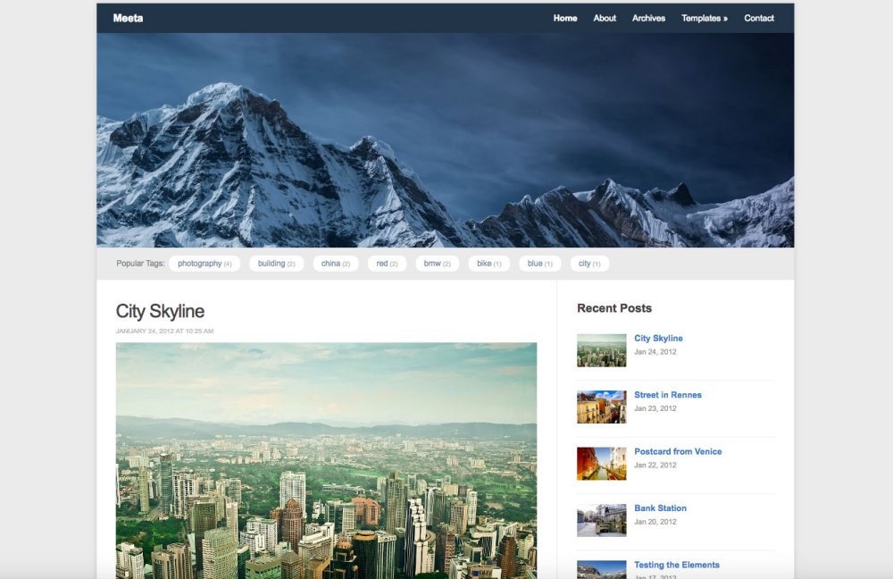 Free WordPress themes: Meeta