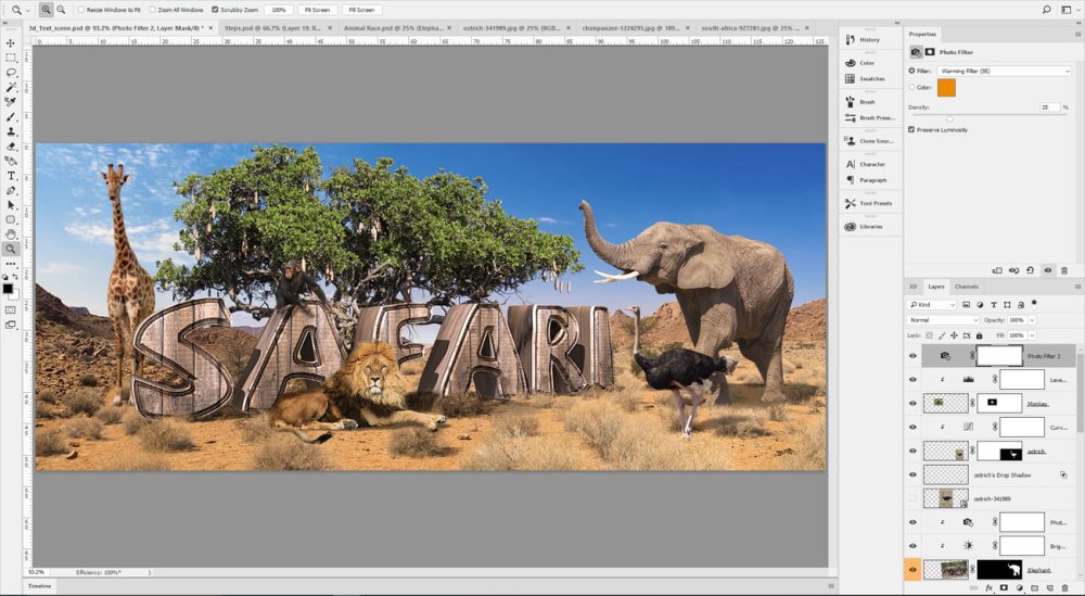 image with safari written on it and animals