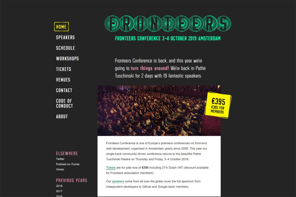 Upcoming web conferences: Fronteers 2019