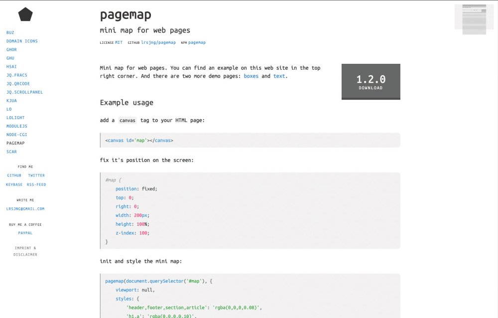 Web dev tools: Page Map