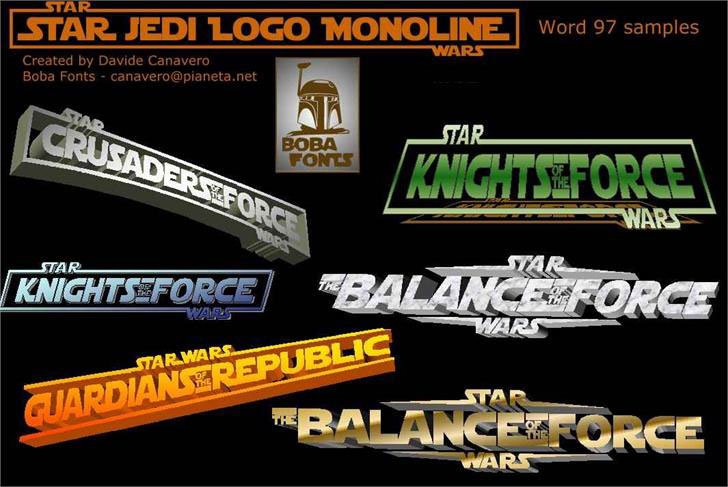 Star Jedi Logo font sample