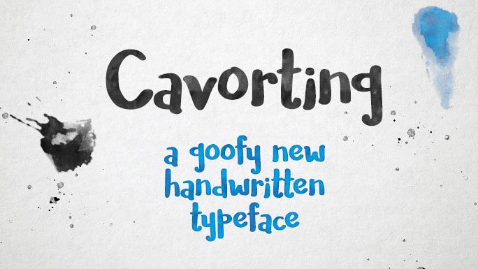 Free handwriting fonts: Cavorting