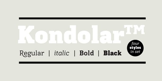 Kondolar font