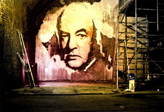 examples of street art: Vhils