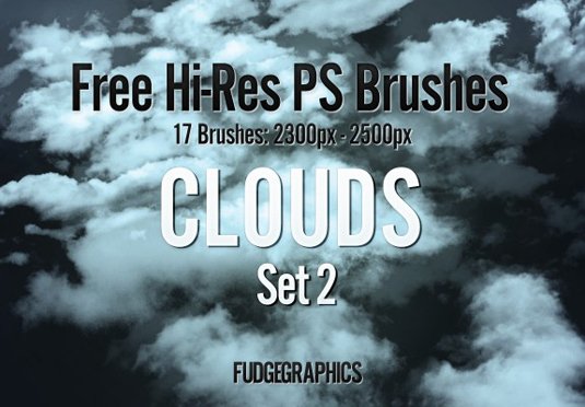 free Photoshop brushes: clouds