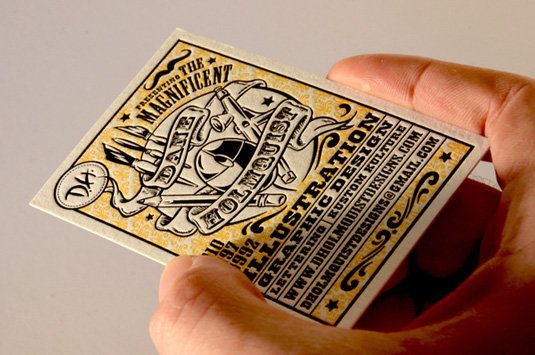 Letterpress business cards:  Dane Holmquist