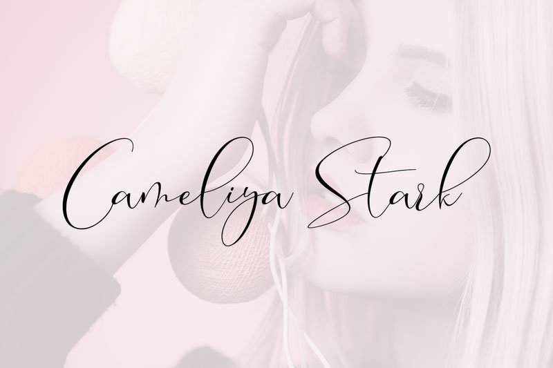 Best free calligraphy fonts of 2019: Cameliya Stark