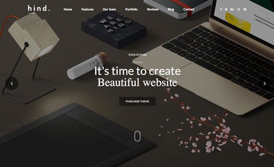 WordPress portfolio themes - Hind
