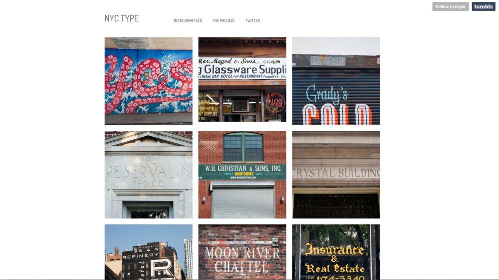 Tumblr blogs for designersgs: NYC-Type