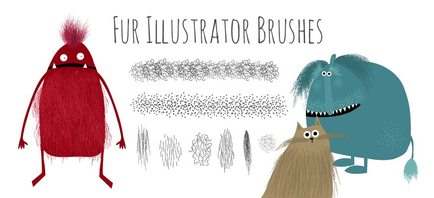 Best illustrator brushes: fur