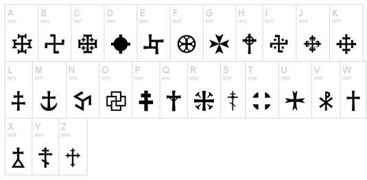 Tattoo fonts: Crux