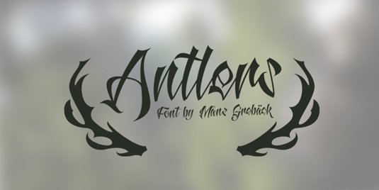 Antlers tattoo font