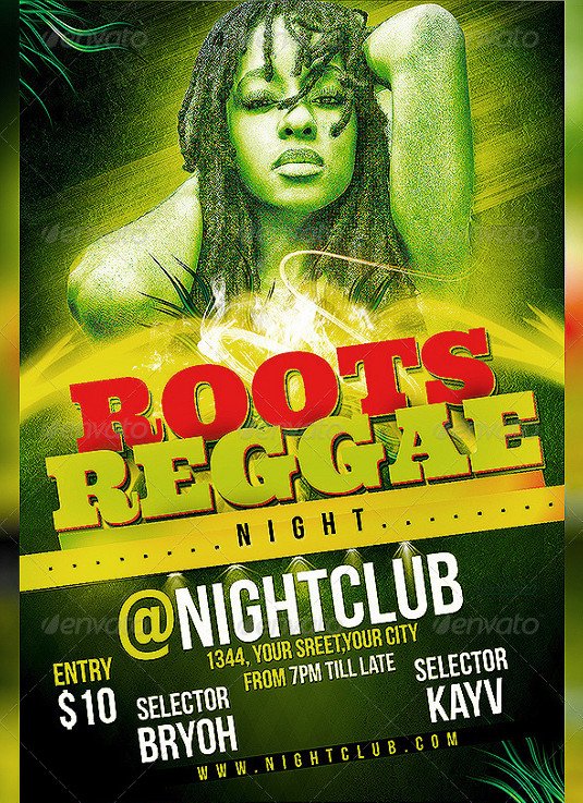 Flyer templates: Roots Reggae