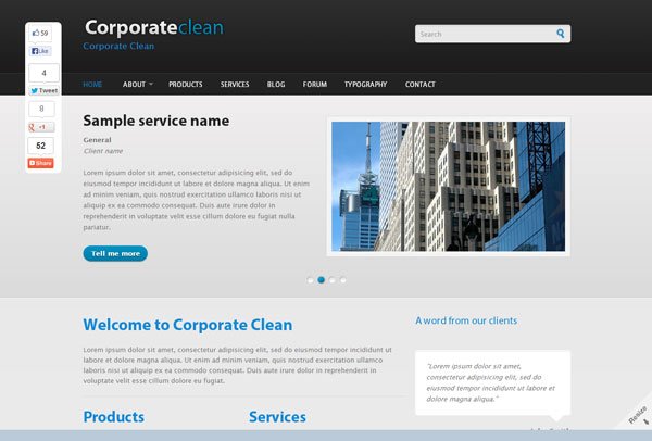 Drupal themes - Corporate Clean