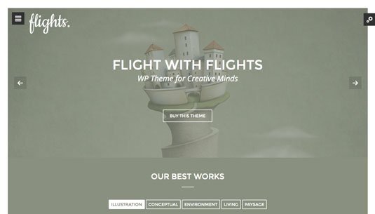 WordPress portfolio themes - Flights