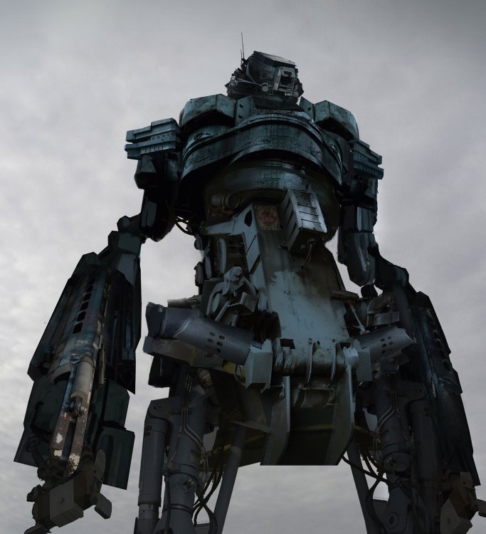 A towering mech