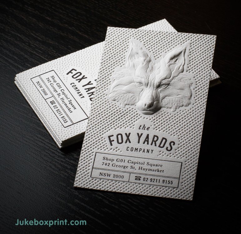 Letterpress business cards: Jukebox Print