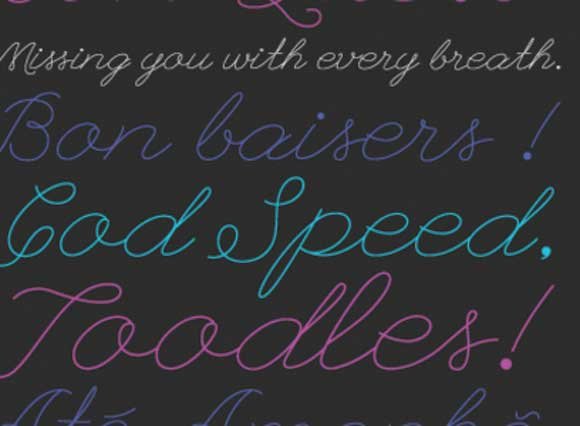 Free cursive fonts: League Script