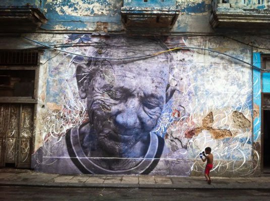 examples of street art: JR