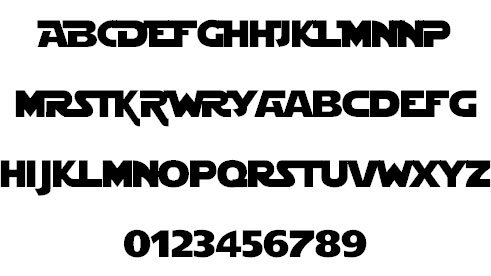 Star Jedi Special Edition font sample