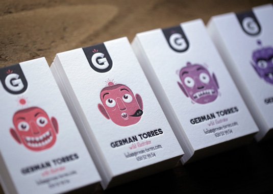 Letterpress business cards: German Torres