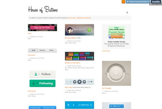 Tumblr blogs for designers House of Buttons