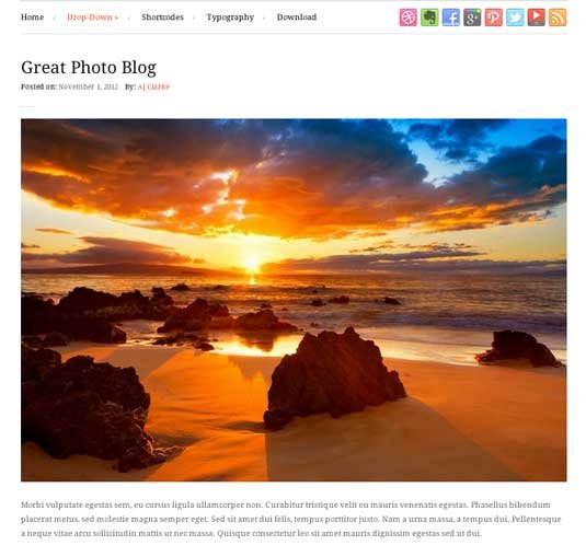 Free WordPress theme: Photo