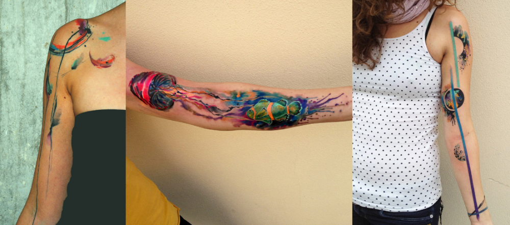 13 incredible examples of watercolor tattoo art: Ondrash