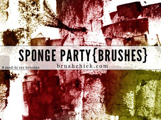 free Photoshop brushes: sponge