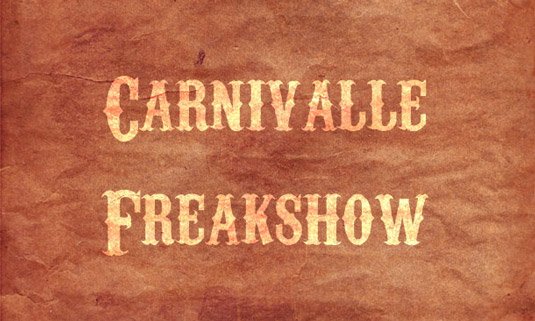 Retro fonts: Carnivalee Freakshow