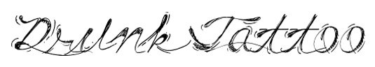 Tattoo fonts: Drunk Tattoo