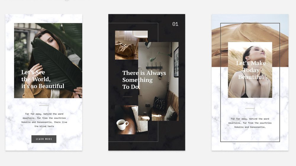 Marble Instagram Stories template