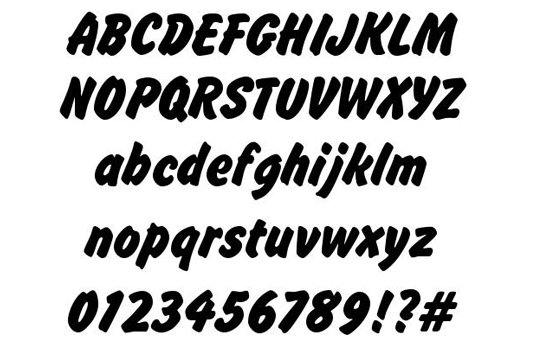 Free brush fonts: Brush Hand New