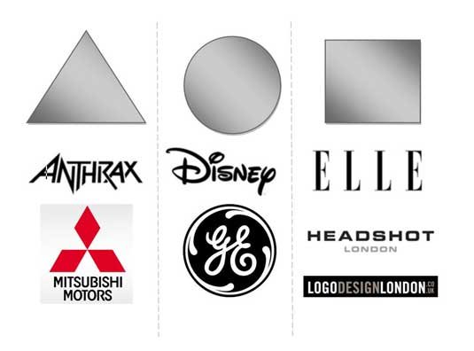 Logo shapes: three examples