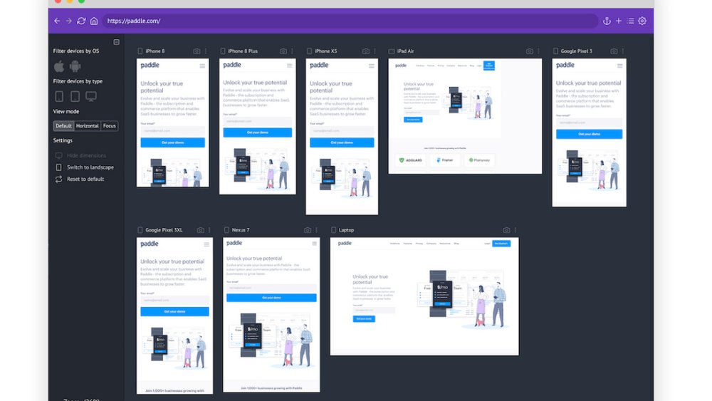 Best web design tools: Sizzy